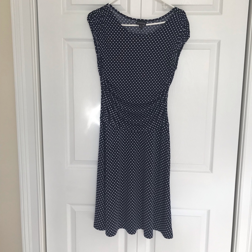 Enfocus Studio Dress Navy & White Size 10